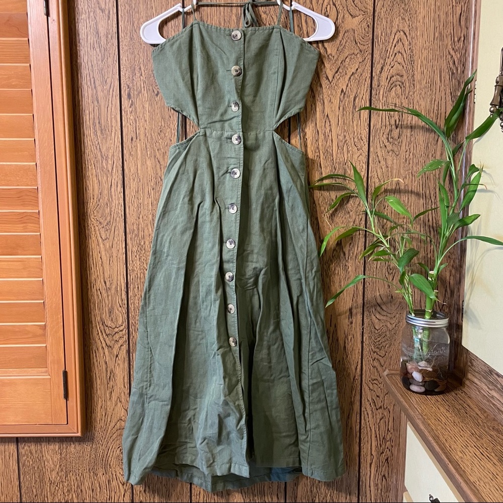 Urban Outfitters Oliver Halter Dress with Cutout WaistSide